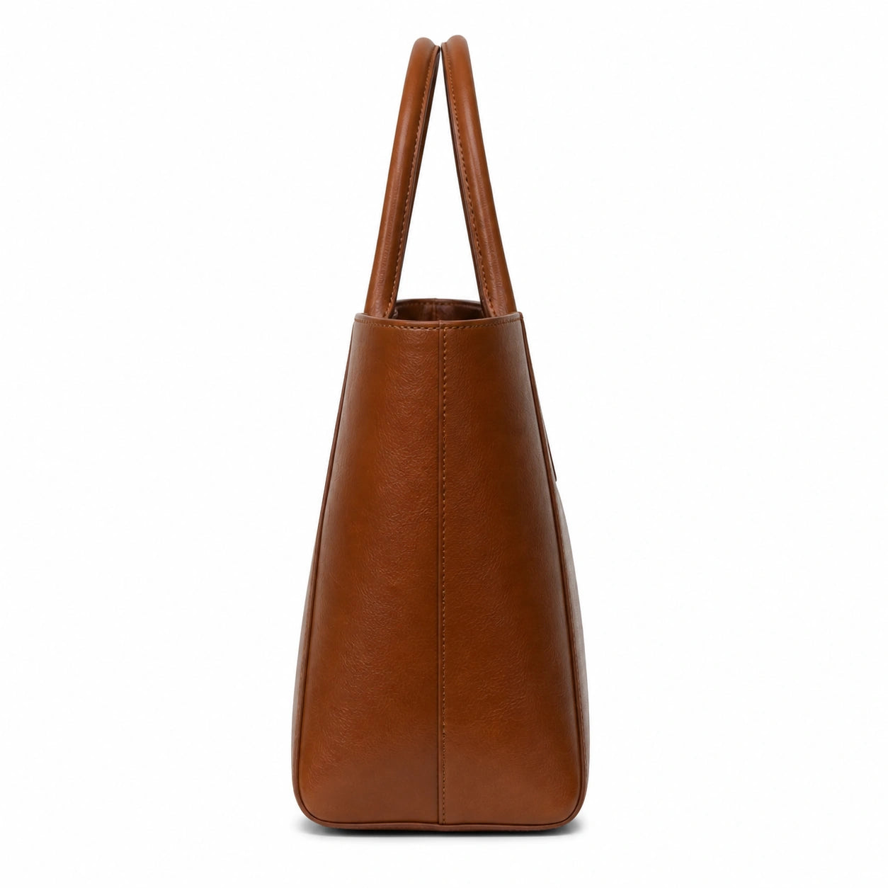 Balenora Brown Leather Classic Tote Handbag