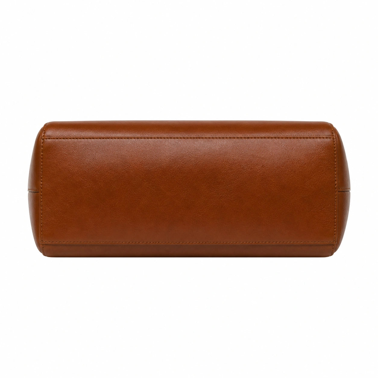 Balenora Brown Leather Classic Tote Handbag