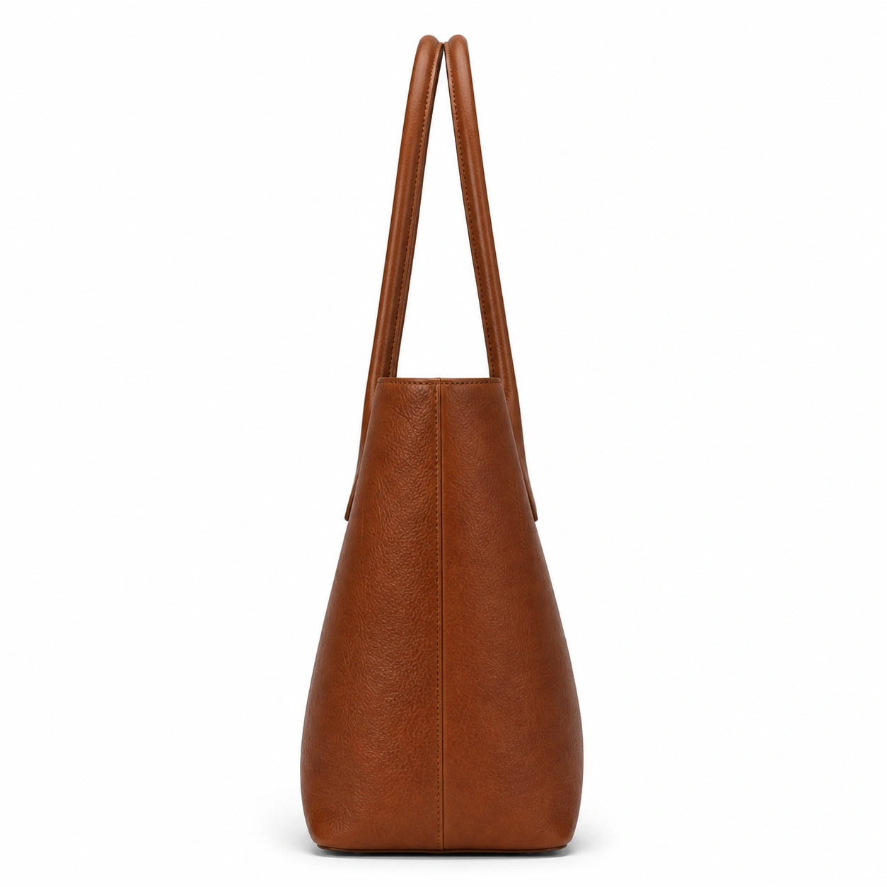Balenora Brown Leather Shoulder Tote Bag