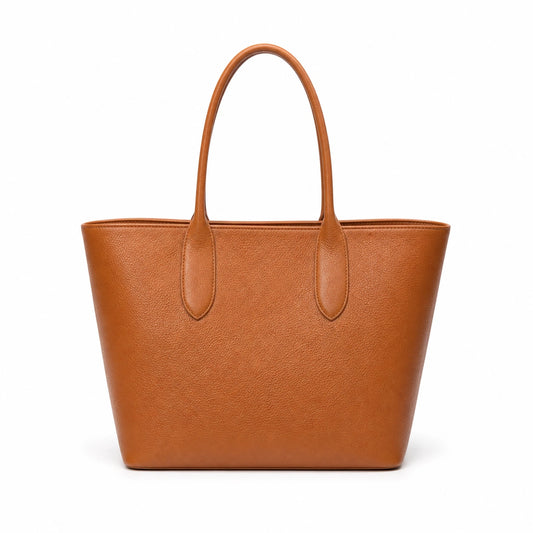 Balenora Brown Leather Tote Bag